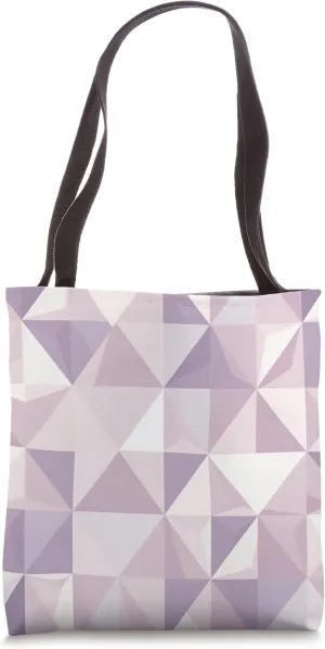 Abstract Geometric Pastel Lilac Polygon Triangle Tote Bag
