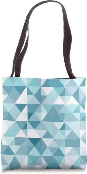 Abstract Geometric Pastel Sky Blue Polygon Triangle Tote Bag