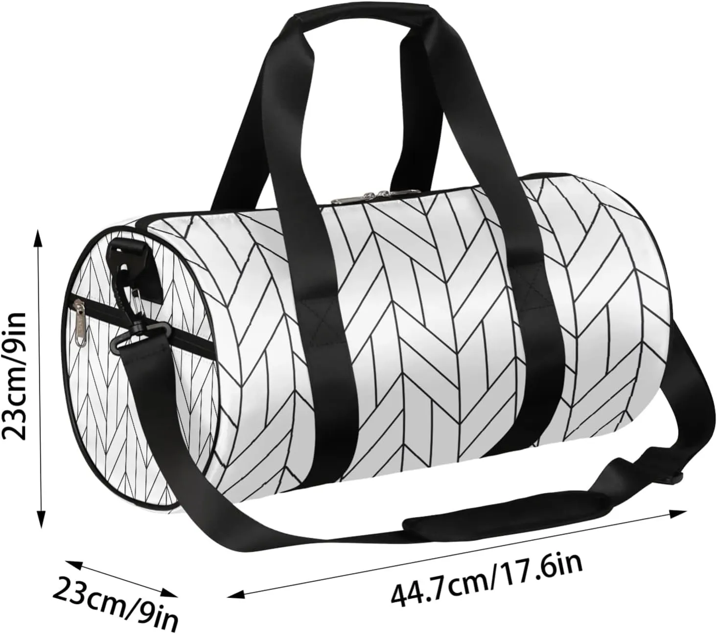 Abstract Geometric Sports Gym Bag for Men Women Lightweight Travel Duffle Bag with Shoulder Strap Waterproof Carry On Weekender Overnight Bag for Travel Sports Gym