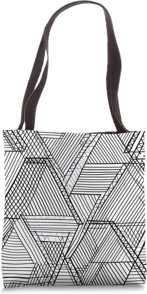 Abstract Triangle Black & White Tote Bag