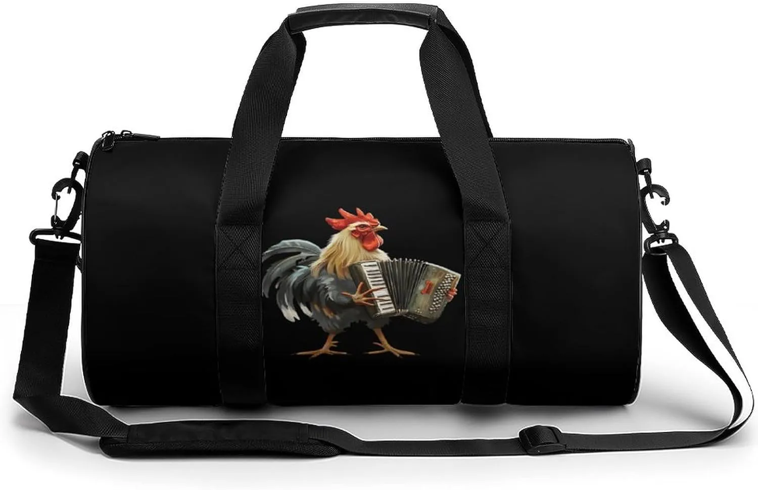 Accordion Chicken Gym Bag for Men Women Duffle Bags Travel Tote