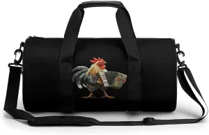 Accordion Chicken Gym Bag for Men Women Duffle Bags Travel Tote