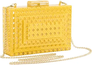 Acrylic Purse Clutch,Wedding Guest Dresses For Women Designer Handbags Multicolor Evening Clutch Box Crossbody Shoulder Bag