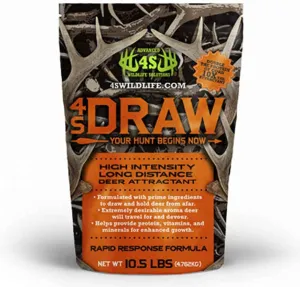 Advanced Wildlife Solutions | 4S Draw | High Intensity Deer Attractant | Long Range Lure| Strong Aroma & Flavor | 2X Protein | No Mixing Required | Rapid Response Formula | Hunting