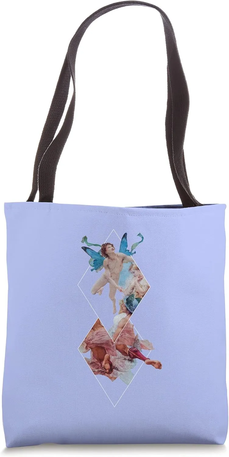 aesthetic fairy angels retro hipster geometric Tote Bag