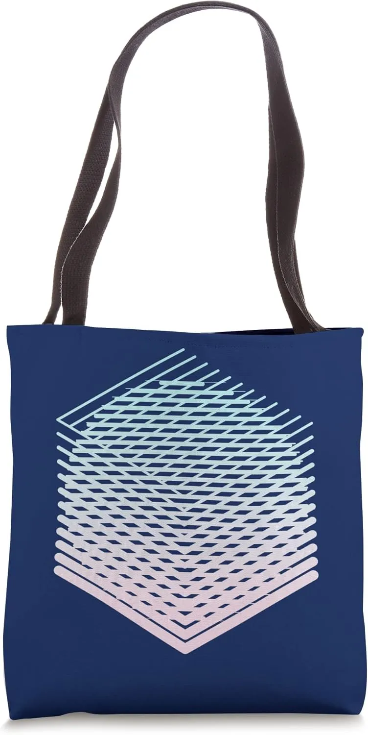 Aesthetic optical geometric hexagonal shape Tote Bag