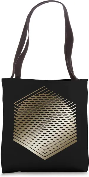 Aesthetic optical geometric hexagonal shape Tote Bag