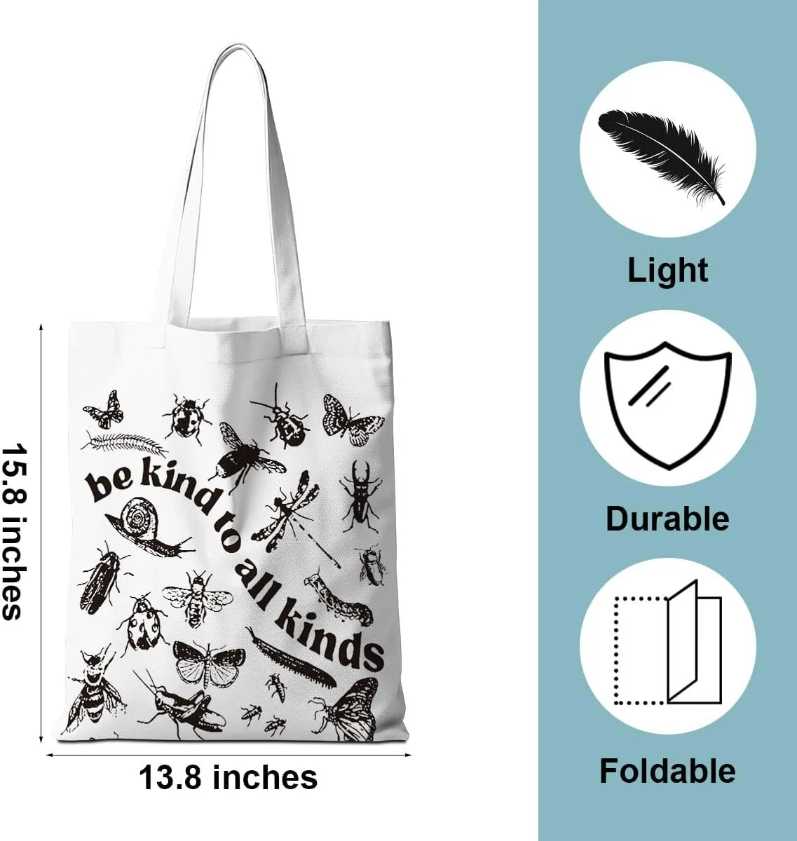 Aesthetic Tote Bag Funny Nature Lovers Weekender Bag Music Lover Reusable Grocery Bags for Travel Vacation Christmas
