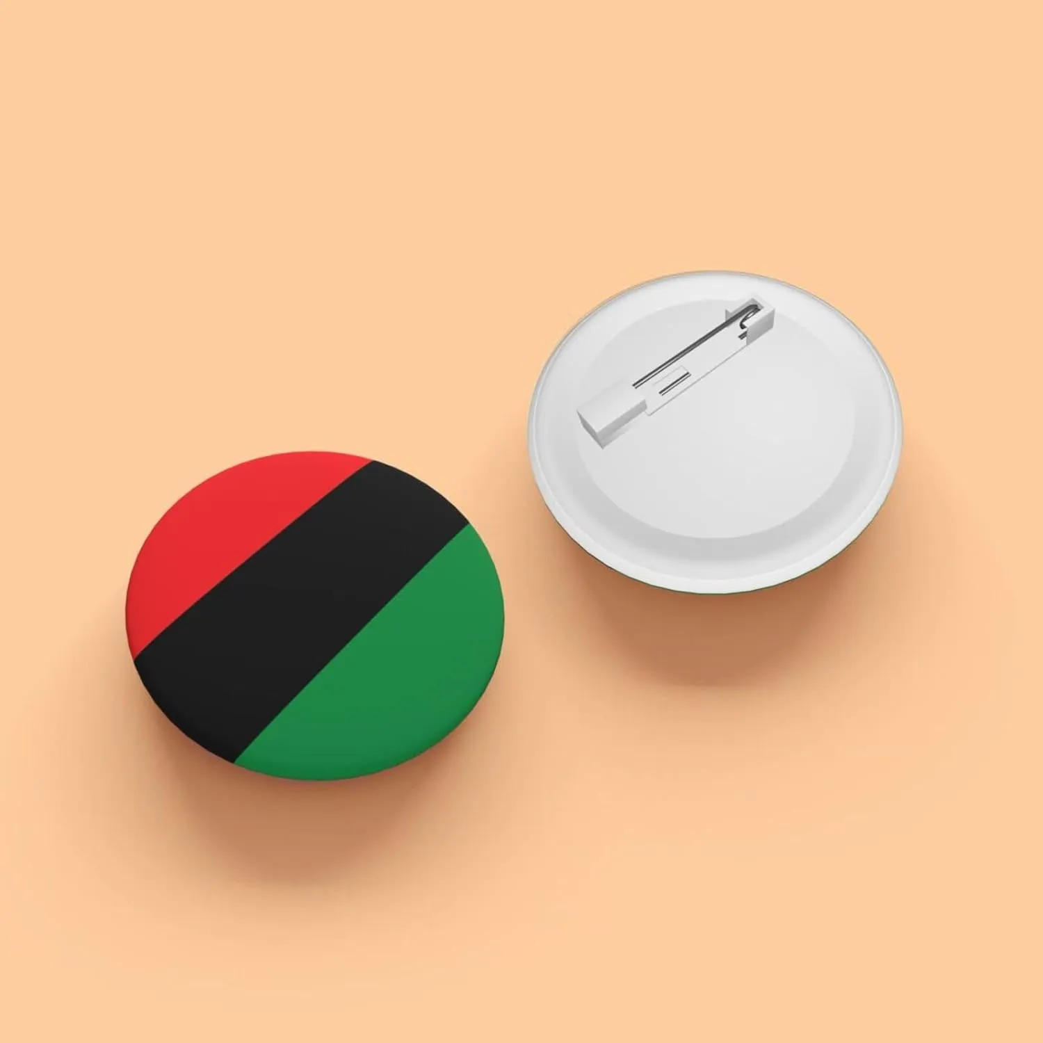 African American Flag Red Black and Green Express Your Unique Style with Our Fashionable Round Badges