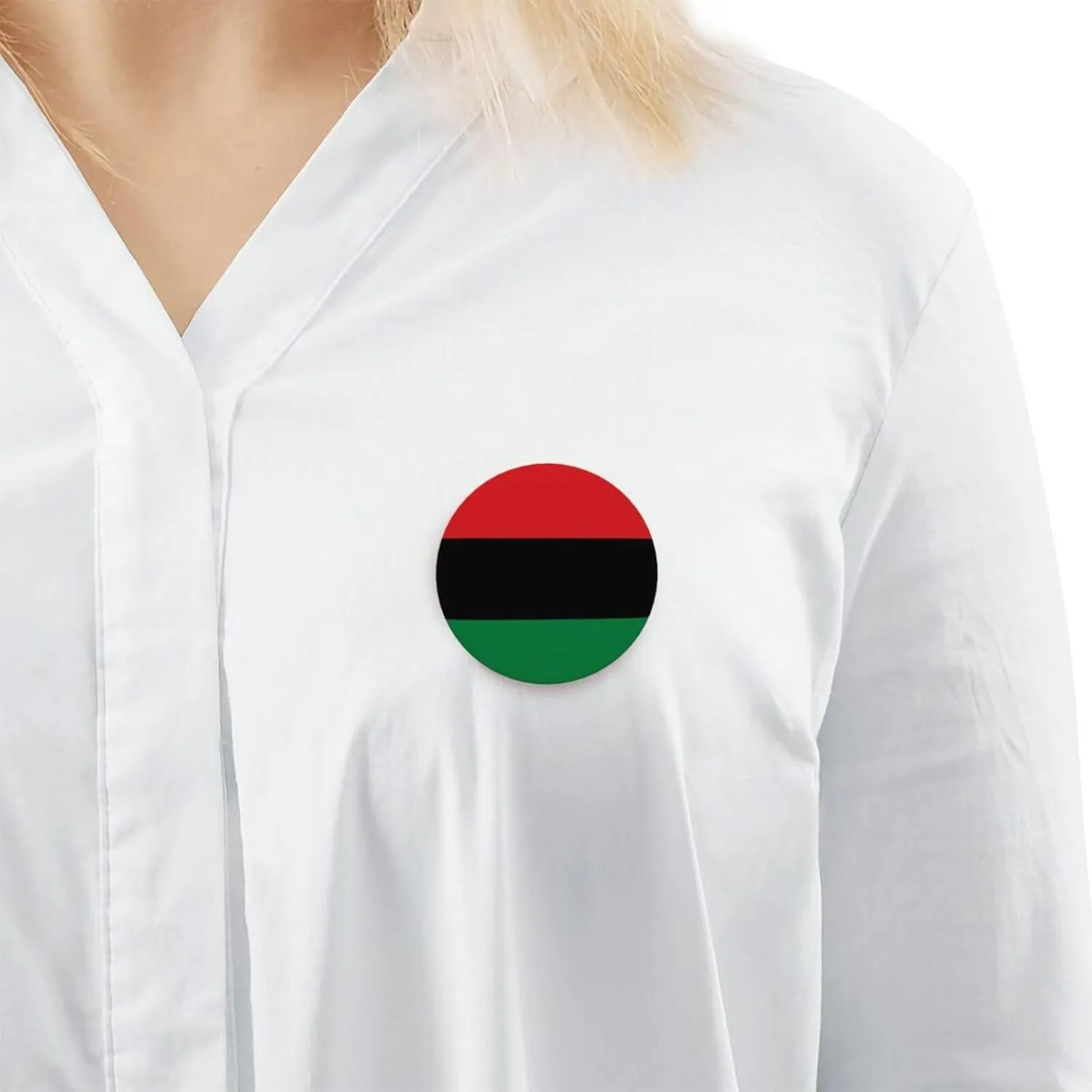 African American Flag Red Black and Green Express Your Unique Style with Our Fashionable Round Badges