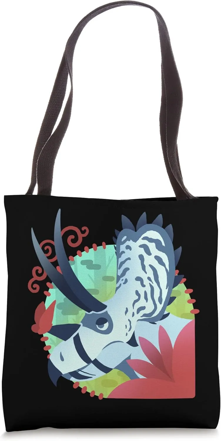 Agujaceratops Dinosaur Paleontology Science Triceratops Kids Tote Bag
