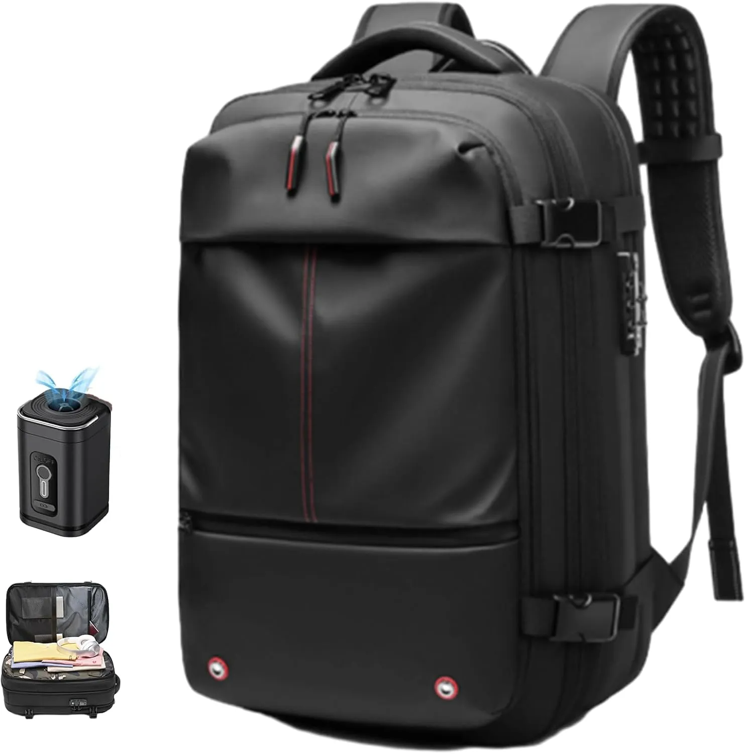 Airback Backpack Vacuum Travel With Vacuum Compression,Airpax Discoverer Travel Bag,Waterproof And Anti-Theft (Black)