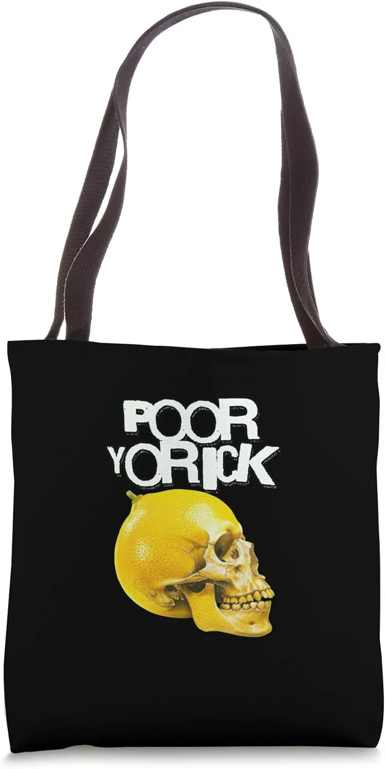 Alas Poor Yorick Hamlet Quotation Shakespeare Tragedy Play Tote Bag