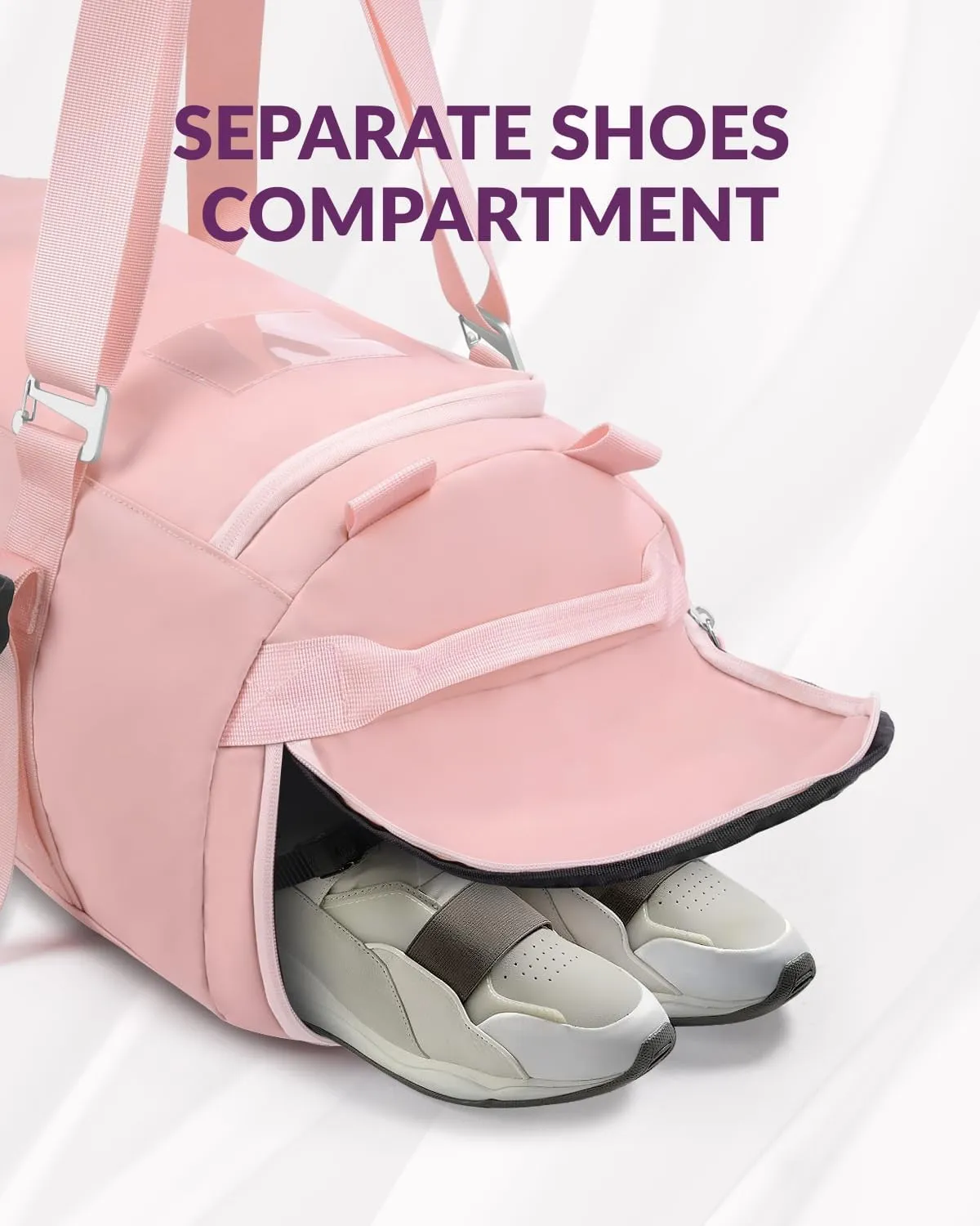 ALLIVE Travel Duffel Bag Backpack - Sports Gym Bag with Shoes Compartment and Wet Pocket - Multipurpose Travel Backpack Weekender Overnight Bag for Women
