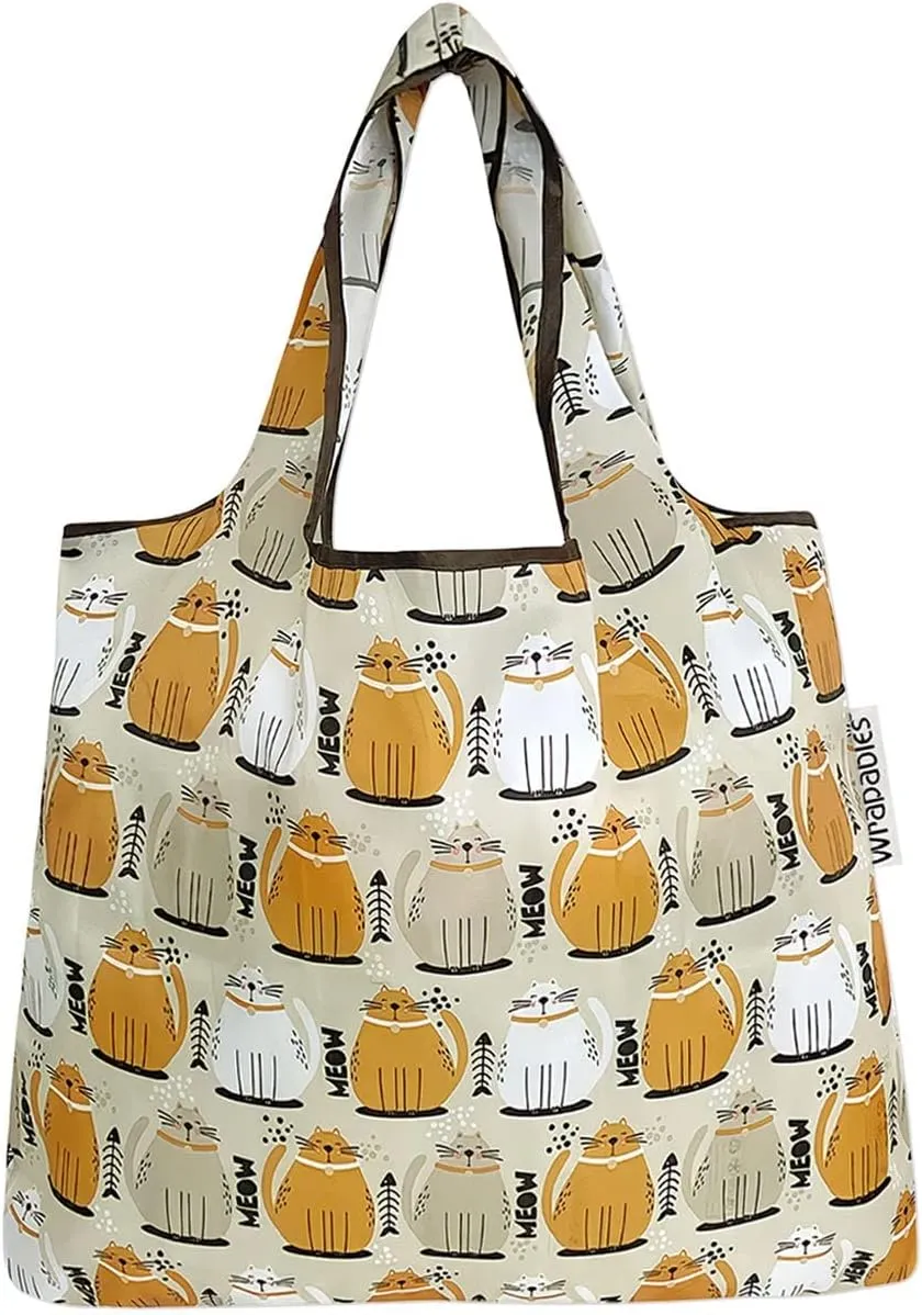 allydrew Foldable Tote Nylon Reusable Grocery Bag (Set of 2)