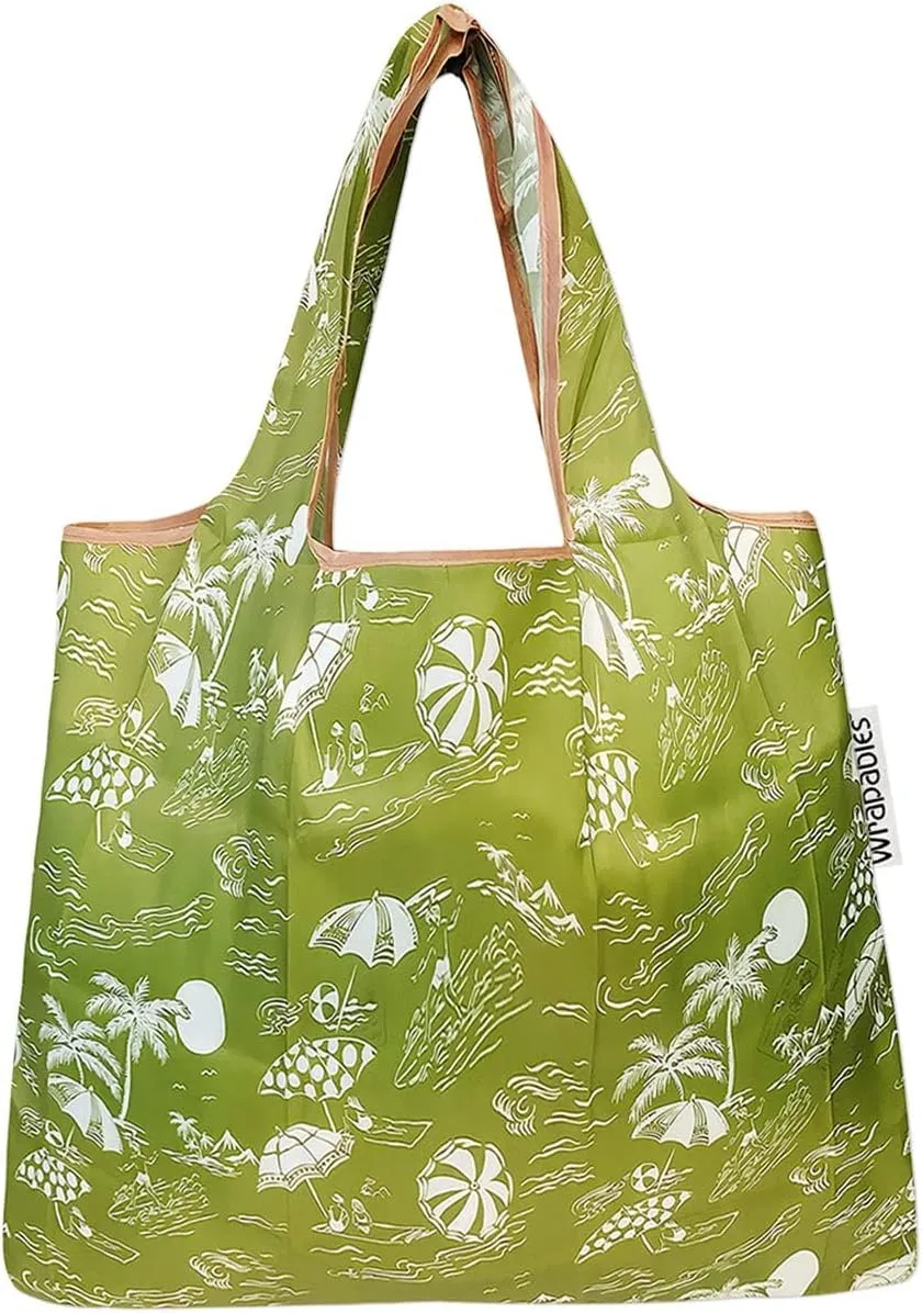 allydrew Foldable Tote Nylon Reusable Grocery Bag (Set of 2)