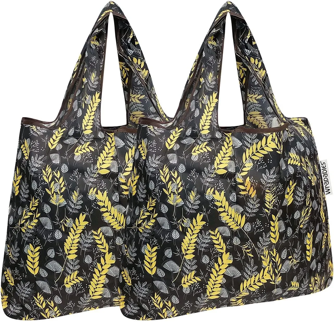 allydrew Foldable Tote Nylon Reusable Grocery Bag (Set of 2)
