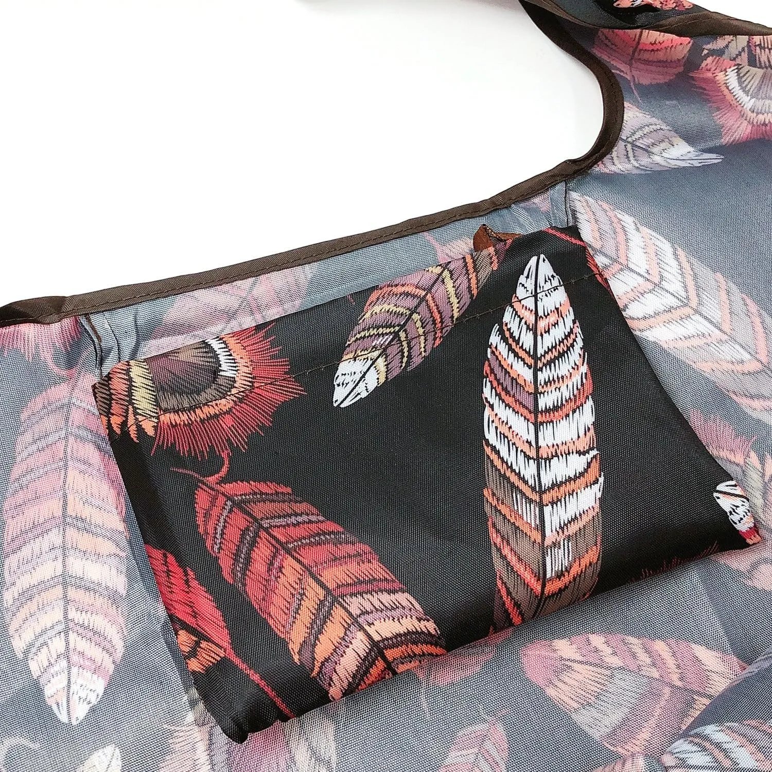 allydrew Large & Small Foldable Tote Nylon Reusable Grocery Bags, Set of 4