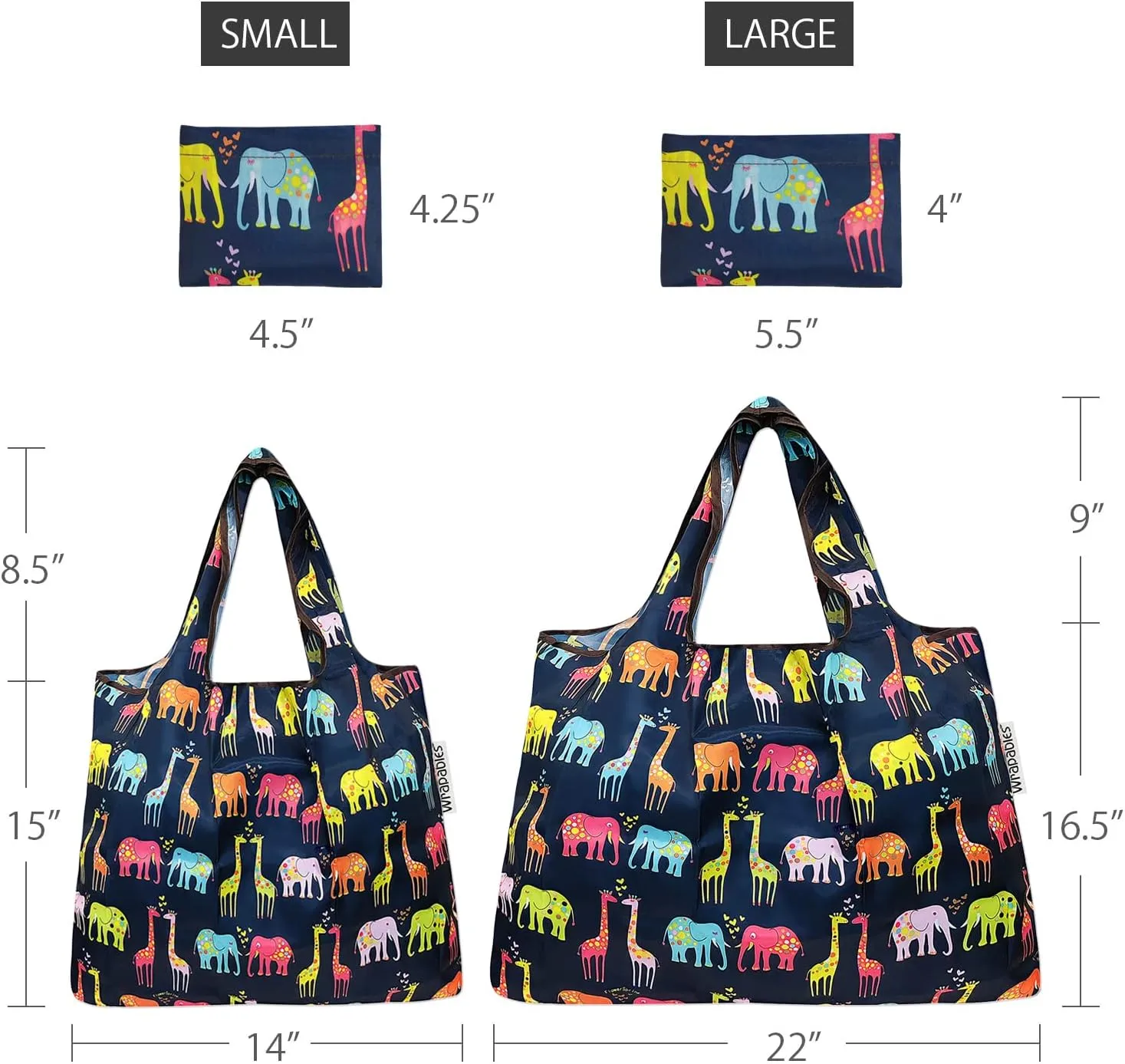 allydrew Large Foldable Tote Nylon Reusable Grocery Bag