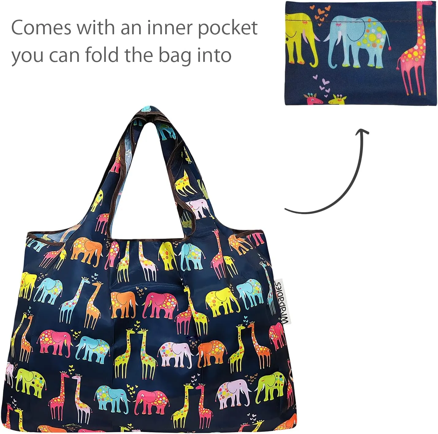 allydrew Large Foldable Tote Nylon Reusable Grocery Bag
