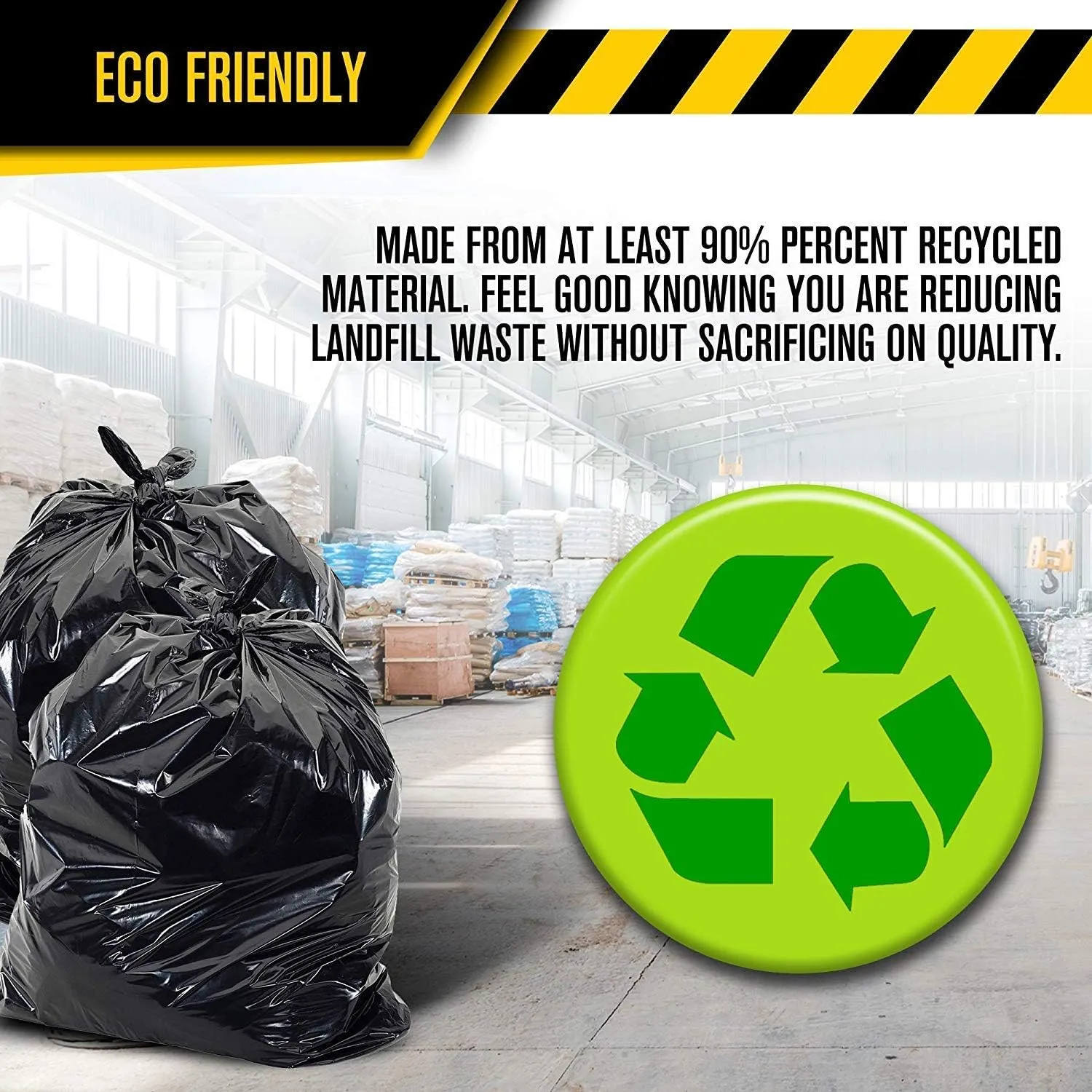 Aluf Plastics 40-45 Gallon Trash Bags (2 MIL - Pack of 50) 40" x 46" - Large Heavy Duty Can Liners - Plastic Black Garbage Bags for Lawn, Leaf, Contractor, Yard, Outdoor use