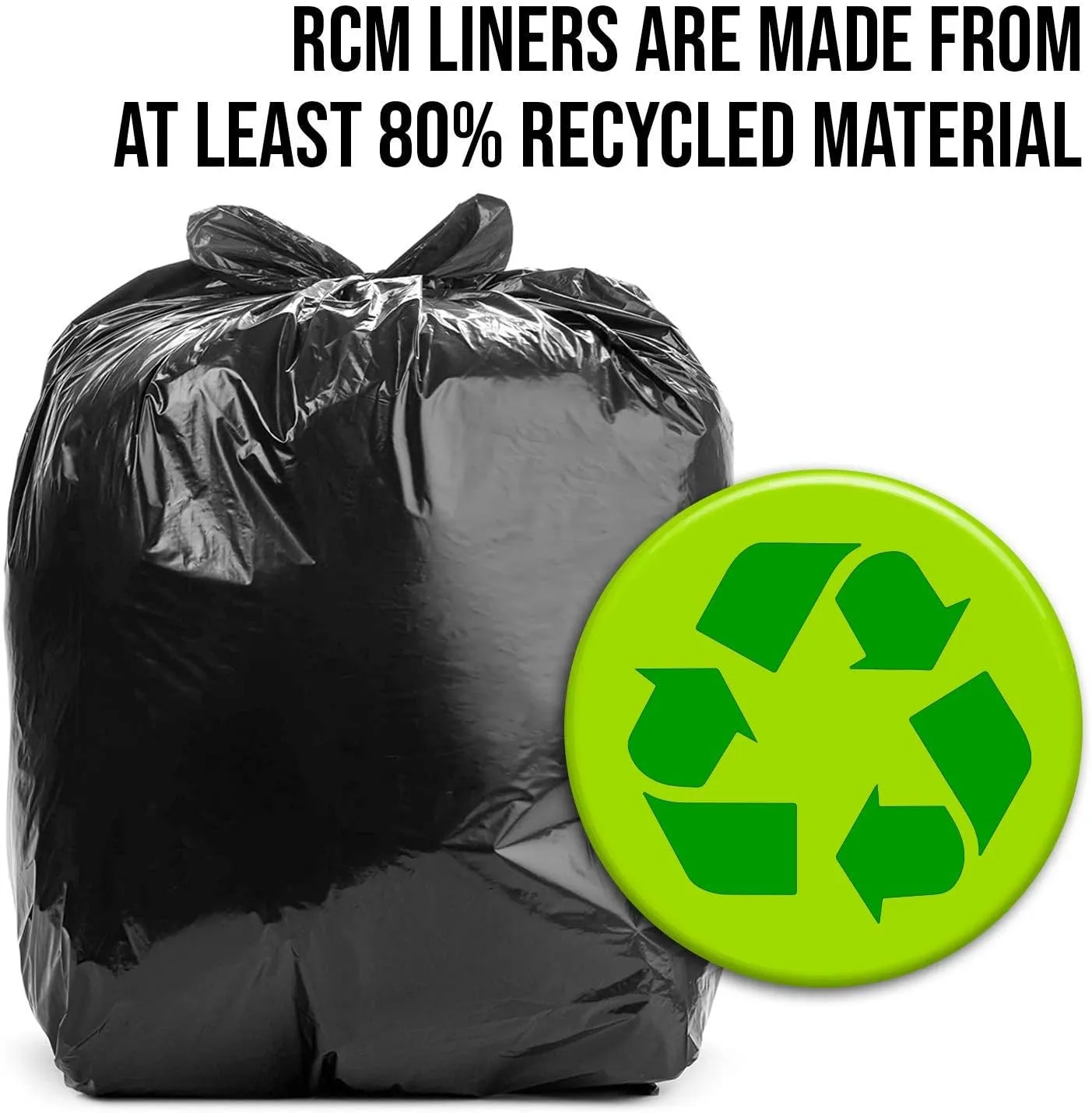 Aluf Plastics 44 Gallon 1.5 MIL (eq) Black Heavy Duty Trash Bags - 38" x 53" - Pack of 100 - For Construction, Industrial, Outdoor, Commercial