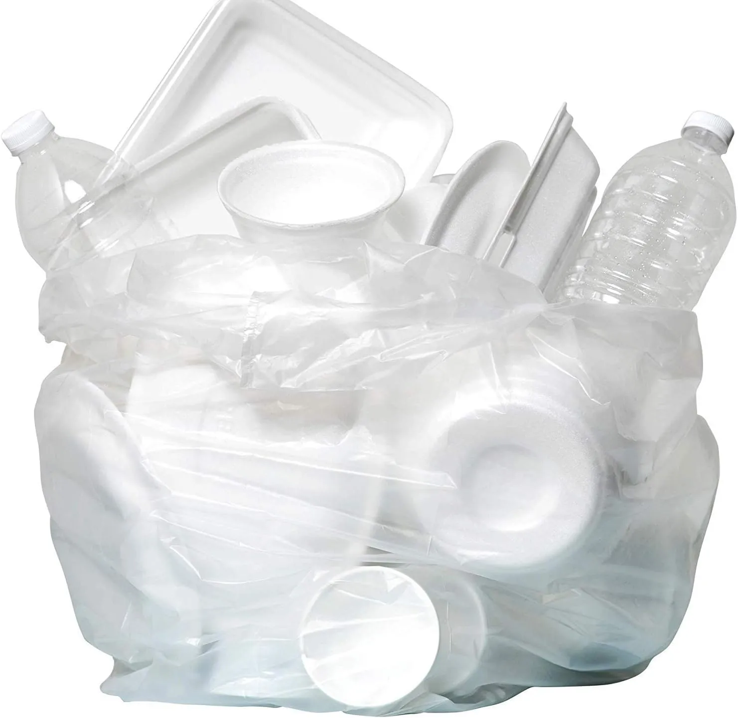 Aluf Plastics SCR-243306C 12-16 Gallon Trash Bags - (Commercial 1000 Pack) - Source Reduction Series Value High Density 6 Micron Gauge (equiv) - Intended for Office, Bathroom, Paper, Styrofoam