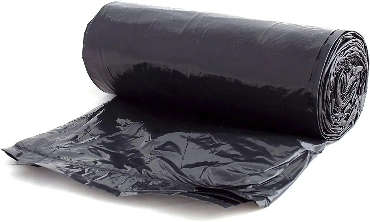 Aluf Plastics T-Tough Roll Pack Low Density Repro Blend Star Seal Coreless Rolls Bag, 7-10 Gallon Capacity, 23" Length x 24" Width, H Strength, Black (Pack of 500)