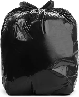 Aluf Plastics T-Tough Roll Pack Low Density Repro Blend Star Seal Coreless Rolls Bag, 7-10 Gallon Capacity, 23" Length x 24" Width, H Strength, Black (Pack of 500)