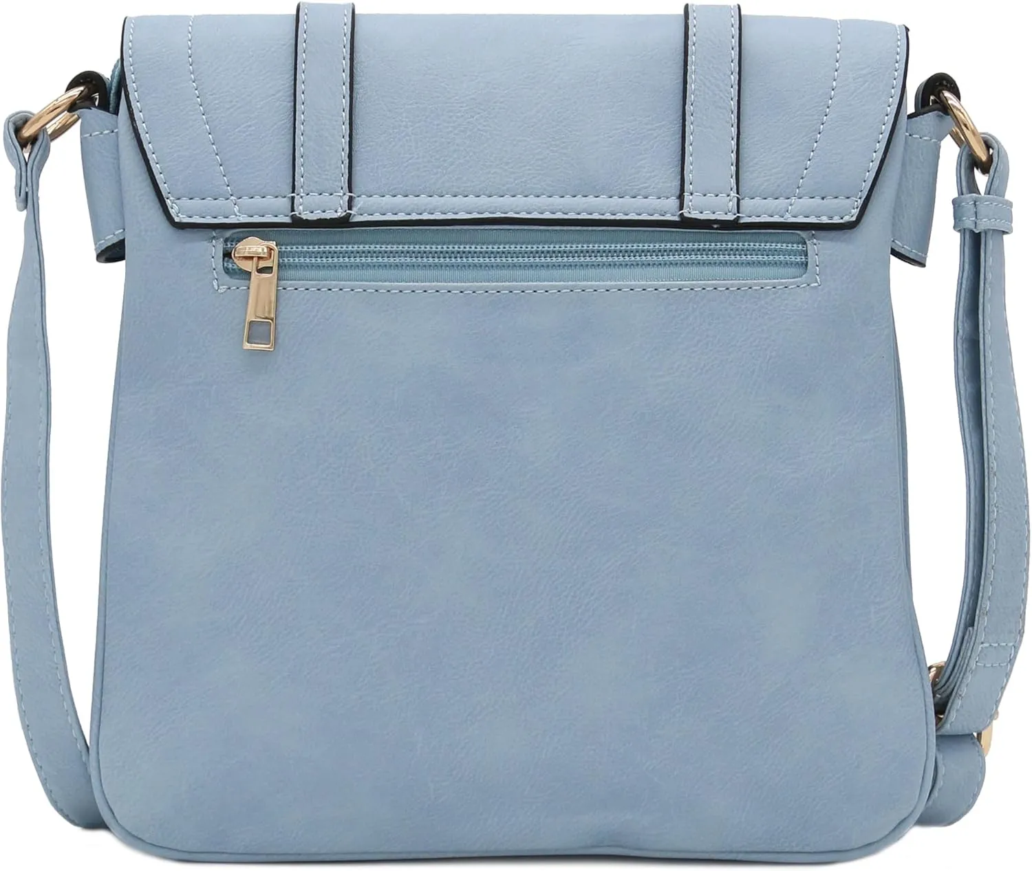ALYSSA Double Compartment Large Flapover Crossbody Bag