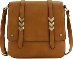 ALYSSA Double Compartment Large Flapover Crossbody Bag