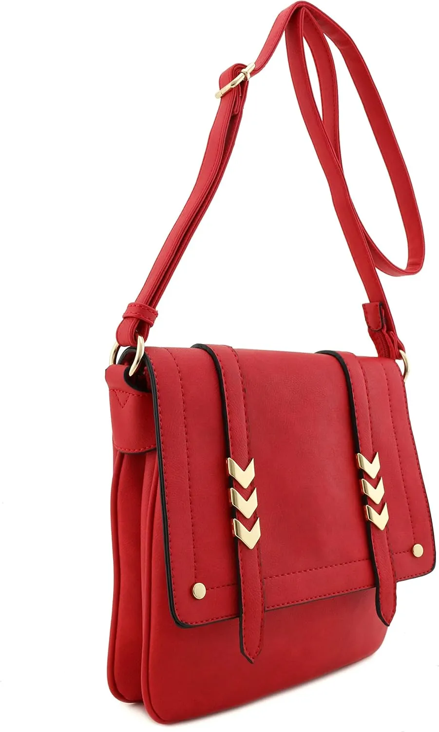 ALYSSA Double Compartment Large Flapover Crossbody Bag