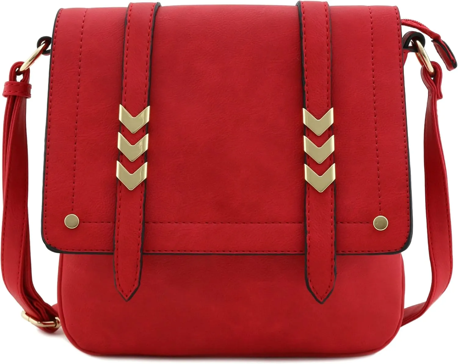 ALYSSA Double Compartment Large Flapover Crossbody Bag