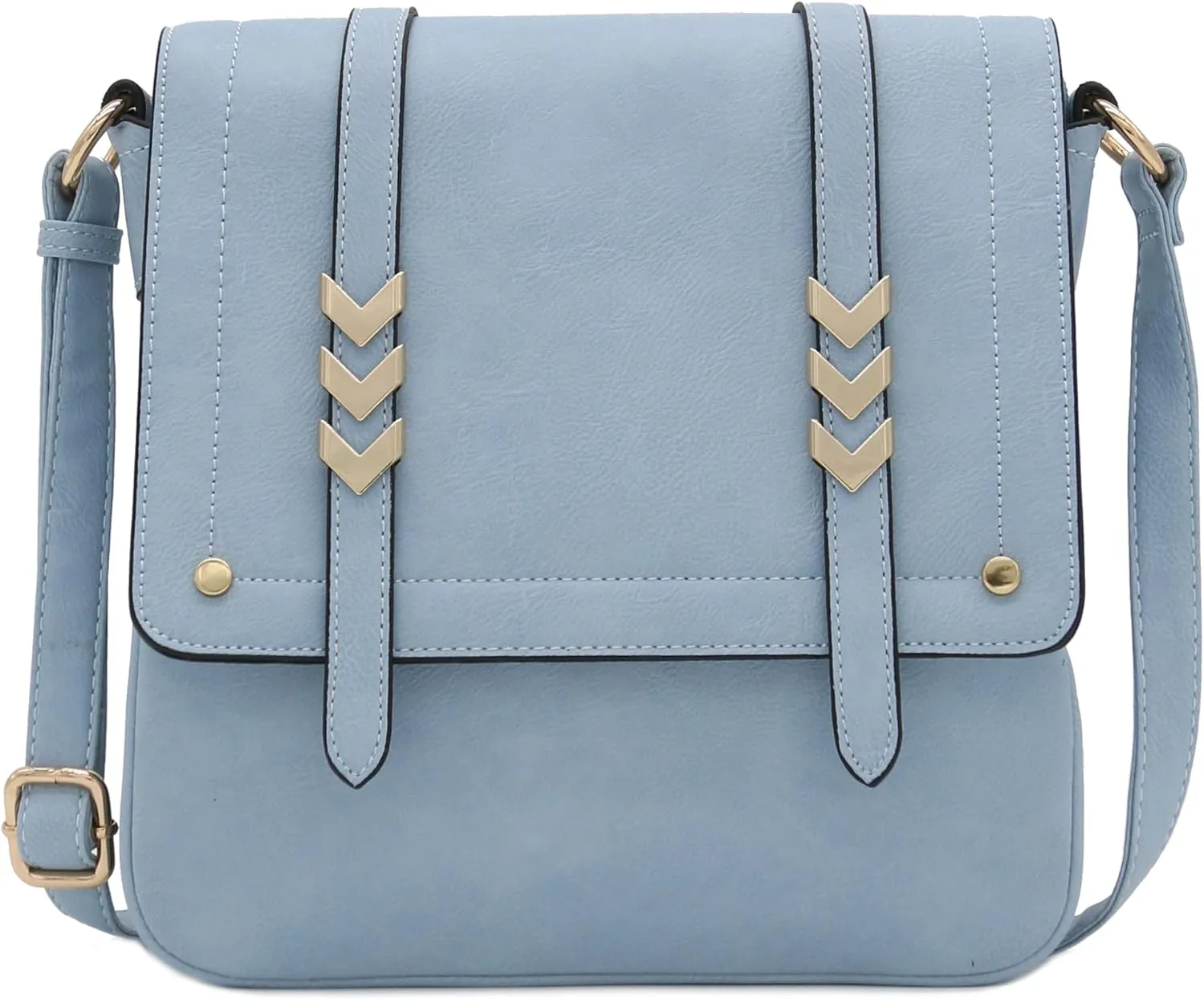 ALYSSA Double Compartment Large Flapover Crossbody Bag