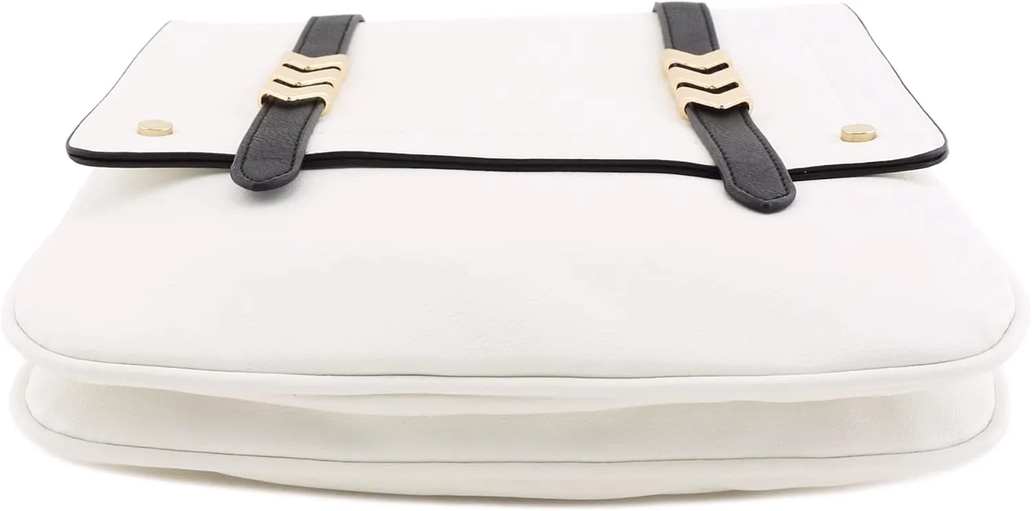 ALYSSA Double Compartment Large Flapover Crossbody Bag