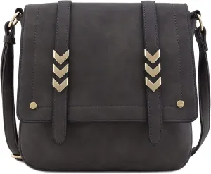 ALYSSA Double Compartment Large Flapover Crossbody Bag