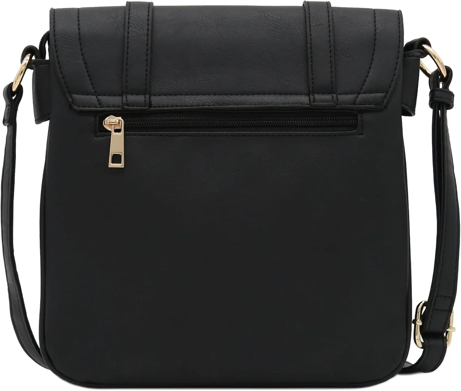 ALYSSA Double Compartment Large Flapover Crossbody Bag