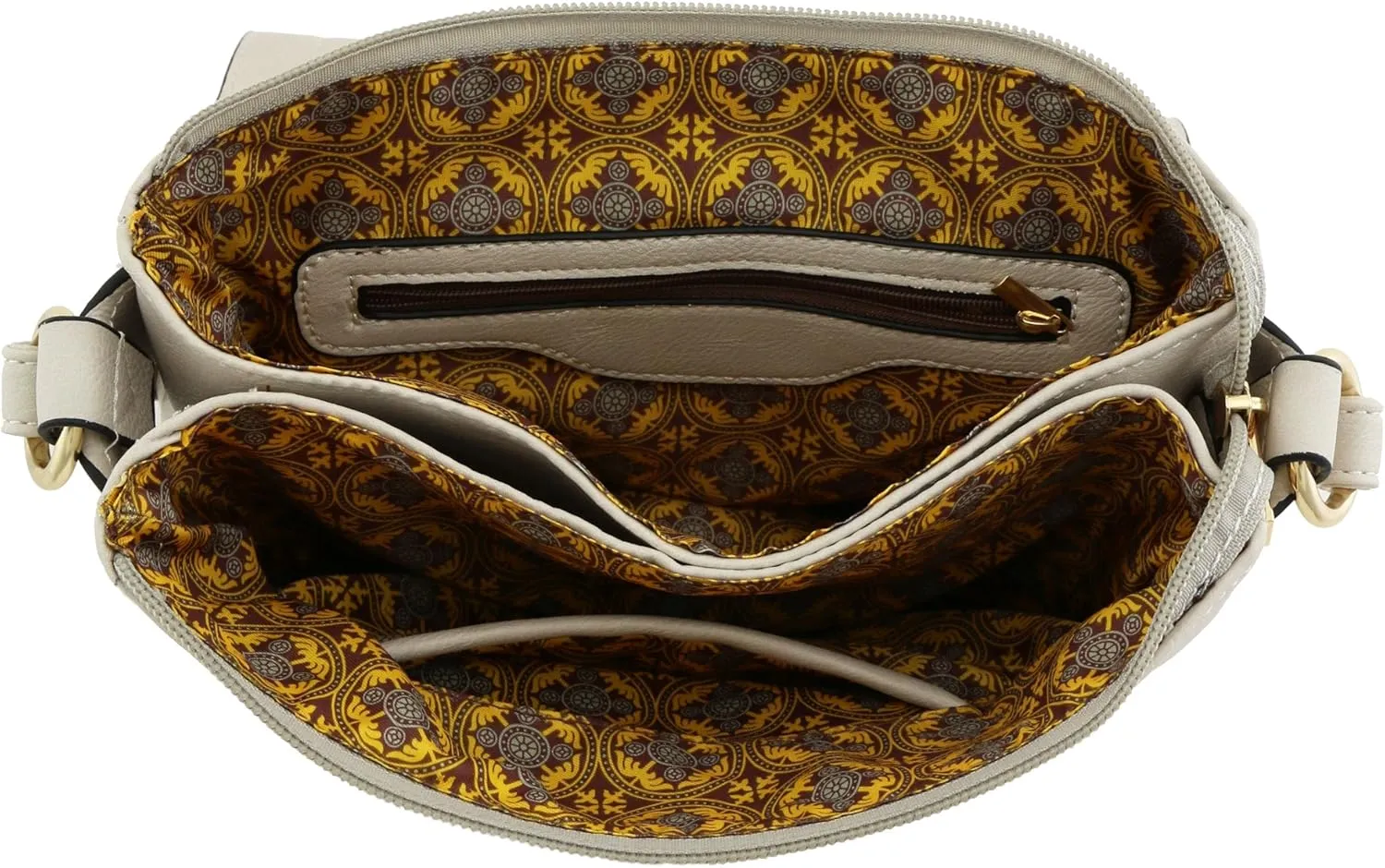 ALYSSA Double Compartment Large Flapover Crossbody Bag