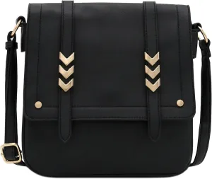 ALYSSA Double Compartment Large Flapover Crossbody Bag