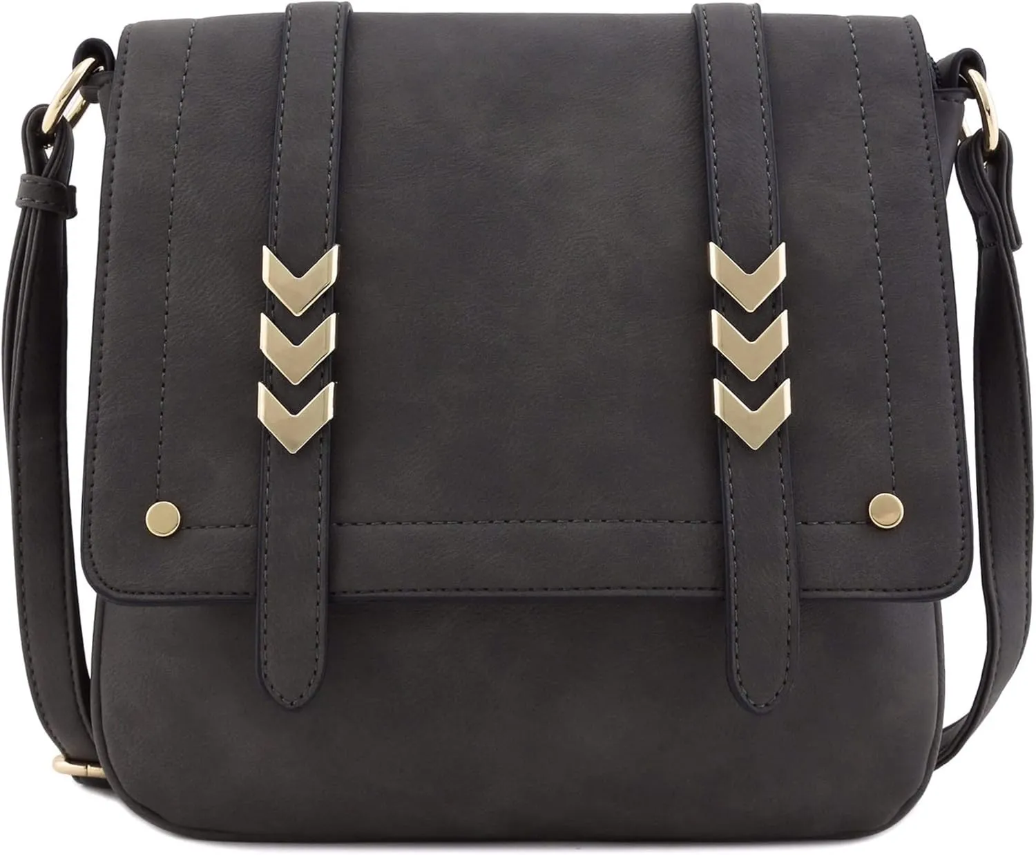 ALYSSA Double Compartment Large Flapover Crossbody Bag