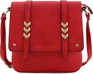 ALYSSA Double Compartment Large Flapover Crossbody Bag