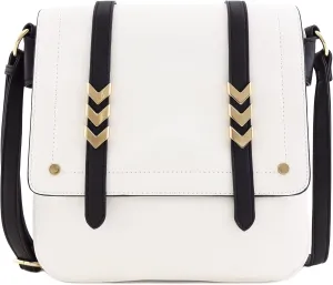 ALYSSA Double Compartment Large Flapover Crossbody Bag