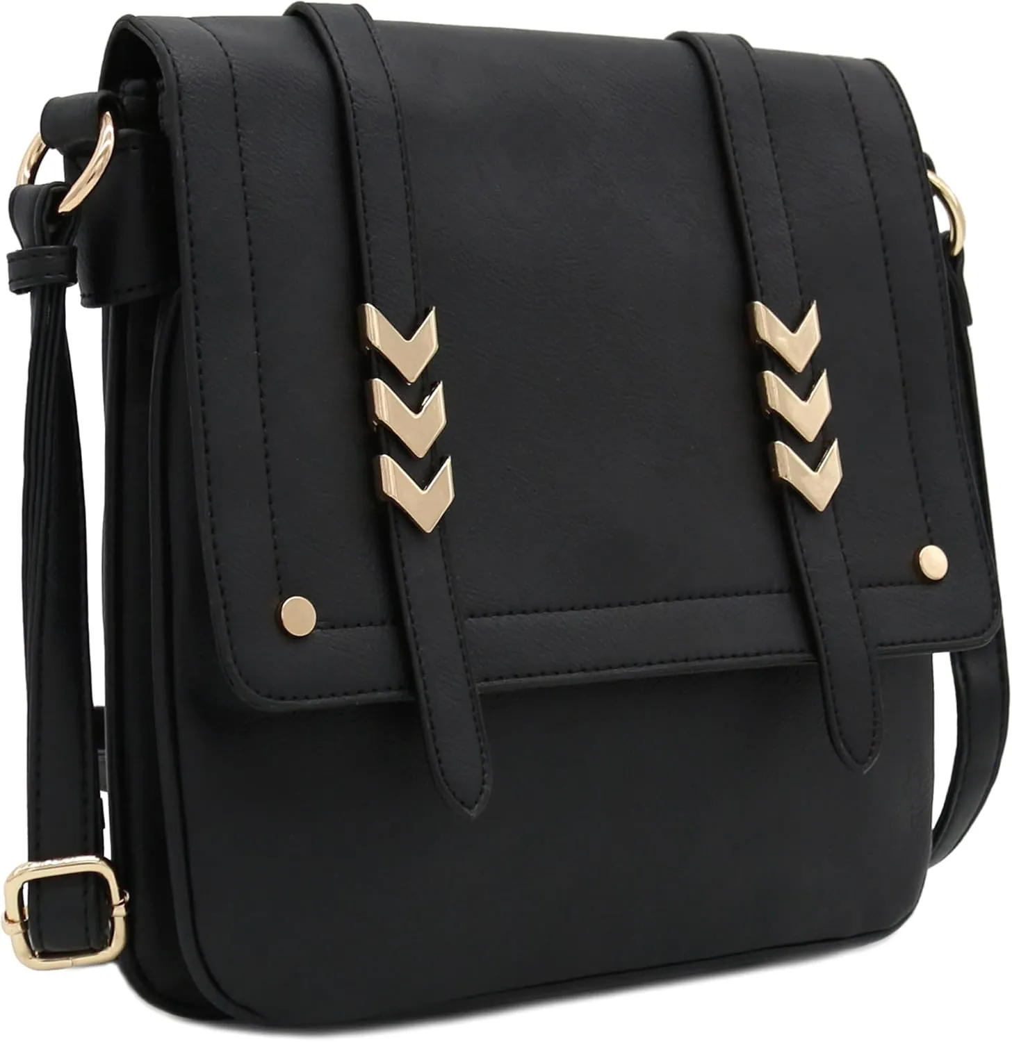 ALYSSA Double Compartment Large Flapover Crossbody Bag
