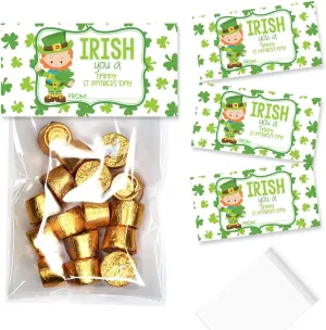 Amanda Creation Irish You A Happy St. Patrick's Day Bag Toppers for Party Favor Treat Bags, Set of 20 Bag Toppers With 20 Self-Adhesive Bags Also Included
