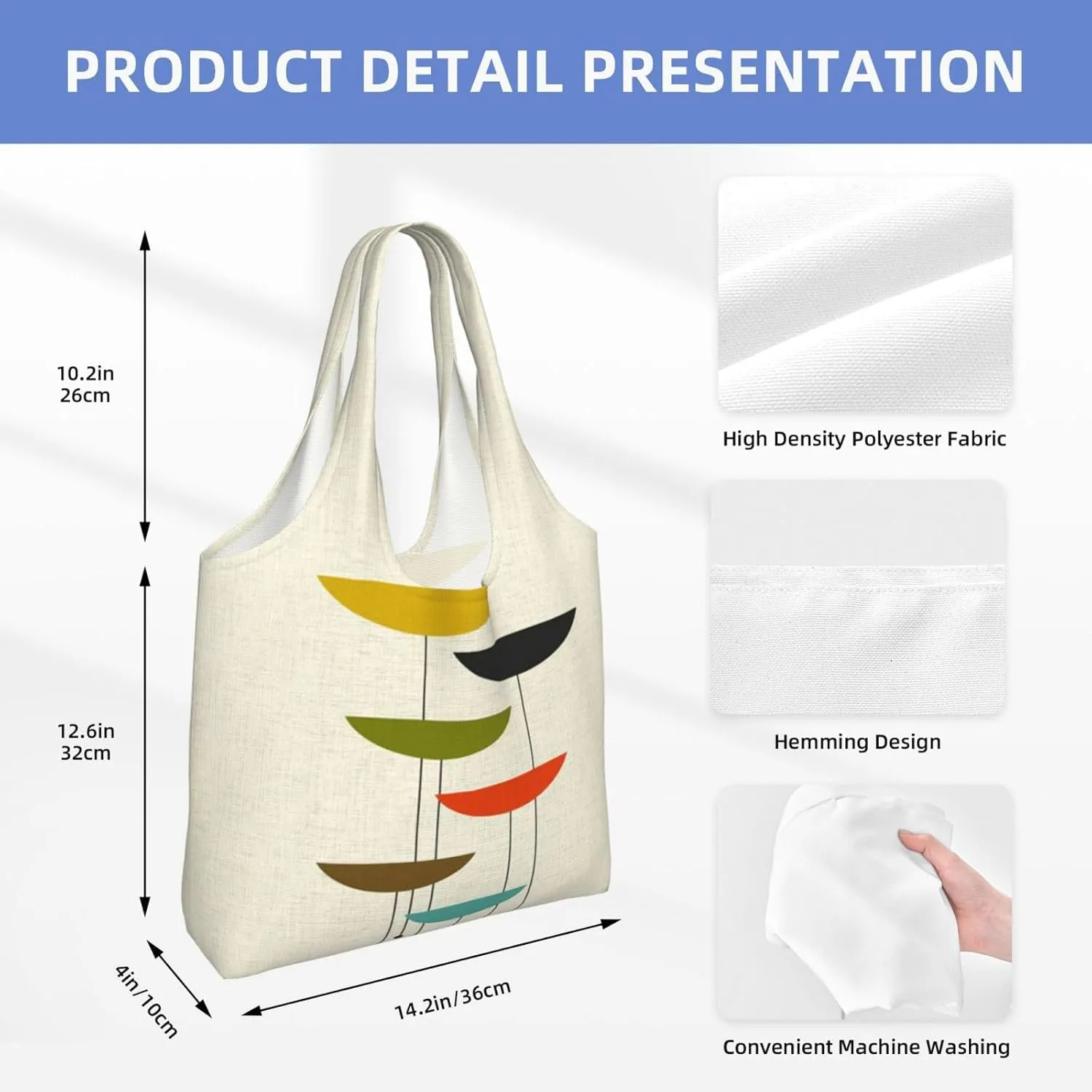 AMAZWI Cute Gnome Canvas Tote Bag,Kitchen Reusable Grocery Bags,Work Handbag Tote,Weekender Bag Shopper Handbag