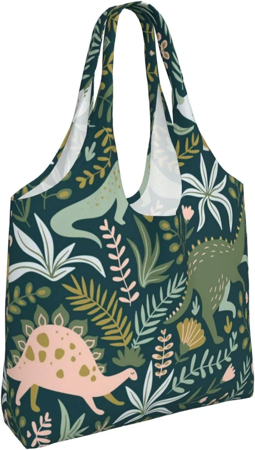 AMAZWI Cute Gnome Canvas Tote Bag,Kitchen Reusable Grocery Bags,Work Handbag Tote,Weekender Bag Shopper Handbag