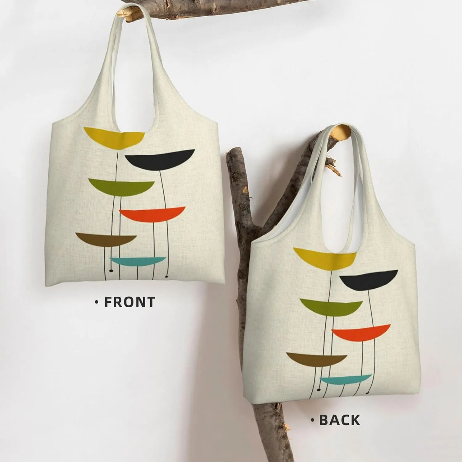 AMAZWI Cute Gnome Canvas Tote Bag,Kitchen Reusable Grocery Bags,Work Handbag Tote,Weekender Bag Shopper Handbag
