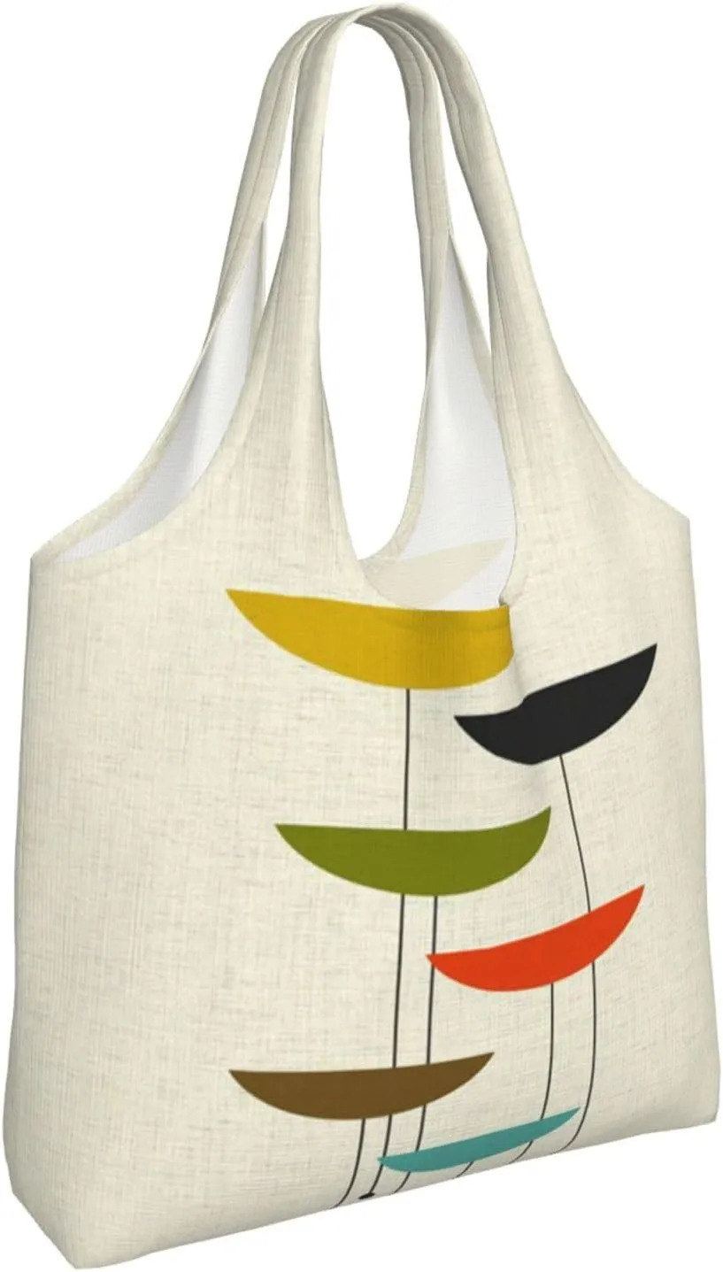 AMAZWI Cute Gnome Canvas Tote Bag,Kitchen Reusable Grocery Bags,Work Handbag Tote,Weekender Bag Shopper Handbag