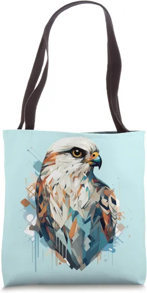 American Kestrel Bird Geometric Patten Art,Cute Kestrel Love Tote Bag