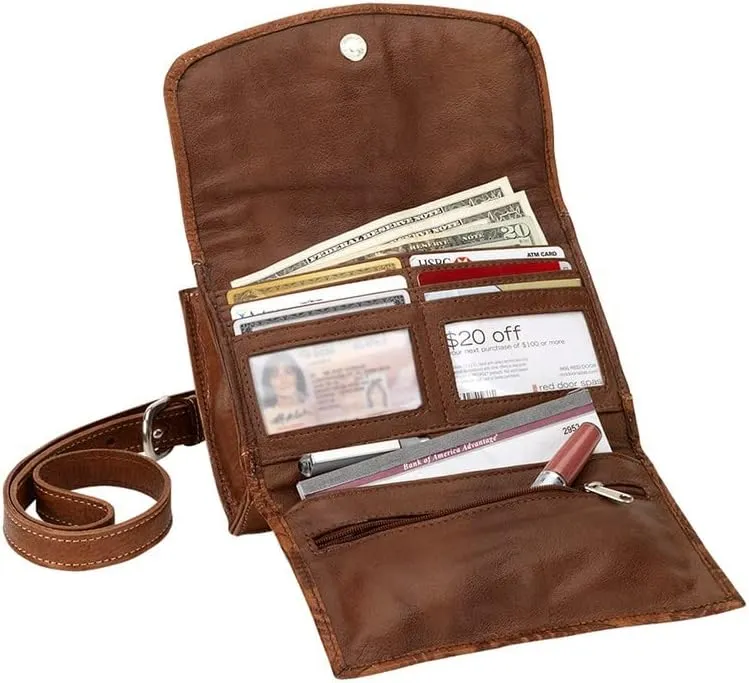 American West Womens Tribal Weave Small Crossbody Bag/Wallet